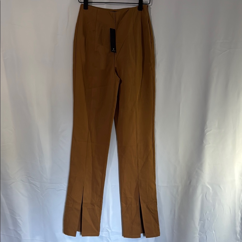 Lulu's | Tan Dress Pants with Sleek Straight-Leg Design